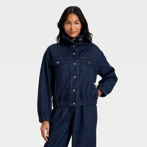 A New Day Jackets & Blazers - Open Box - A New Day - Women's Denim Jacket - A New Day Indigo Dark Wash  Blue